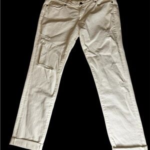 Paige White Distressed Jeans Size 30